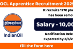 IOCL Apprentice Recruitment 2025